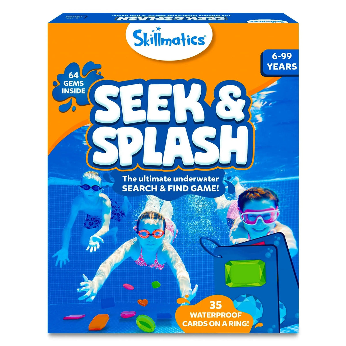 Pool Treasure Hunt Game Waterproof Gems & Cards