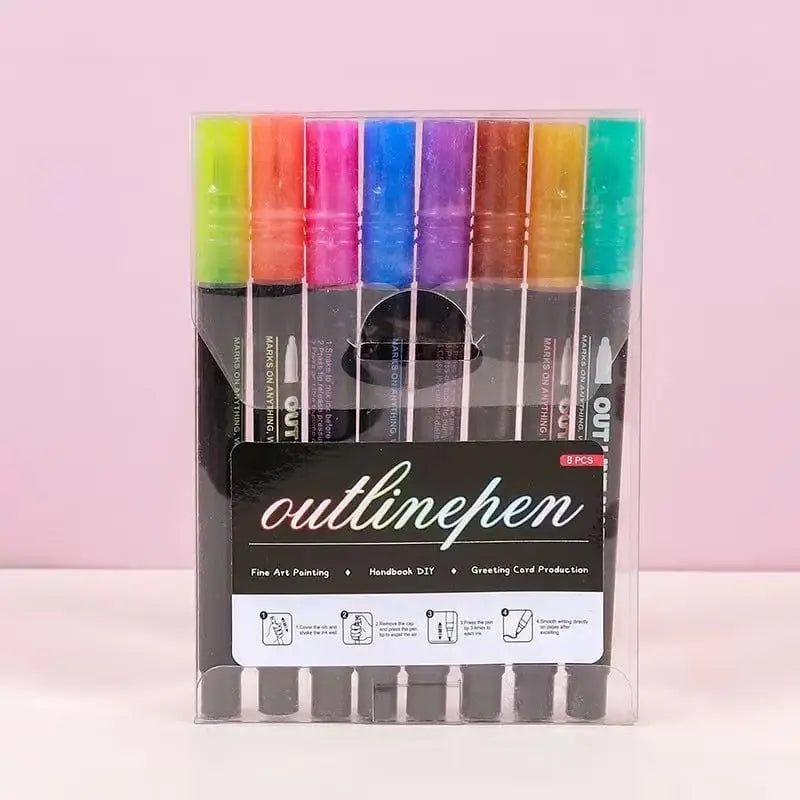 Metallic Marker Set Ergonomic Grip & Non-Toxic