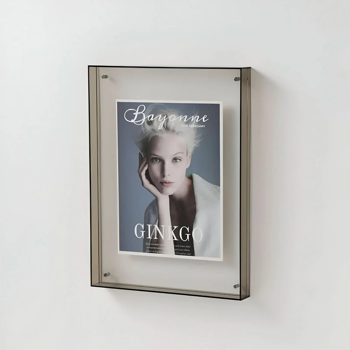 Acrylic Photo Frame Frameless Floating Two-Panel