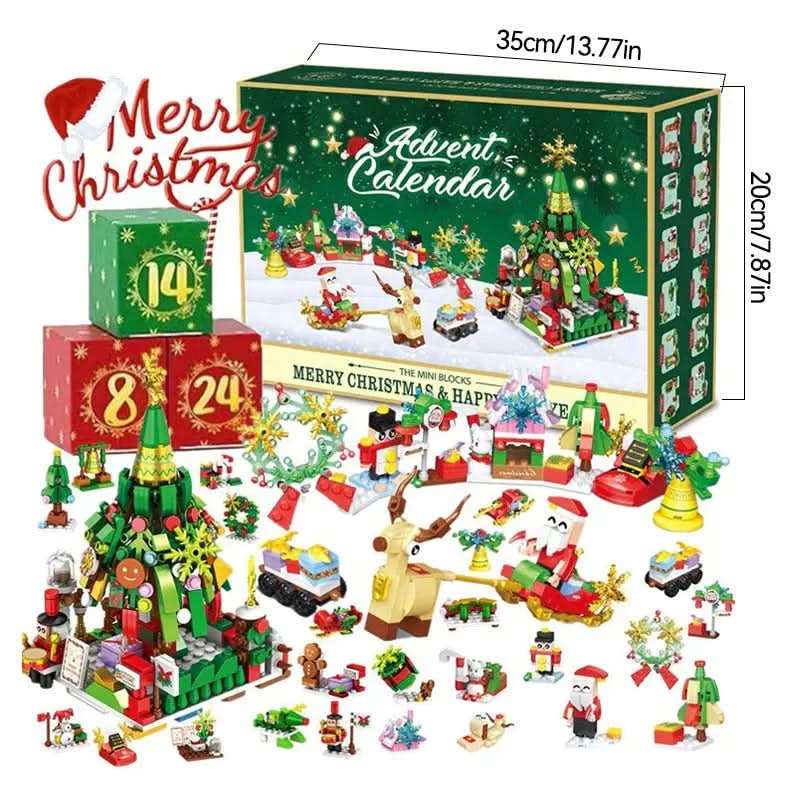 Advent Calendar 24-Day Buildable Blocks Ready To Play