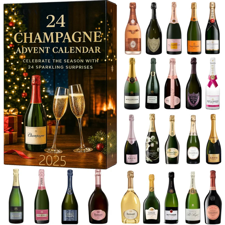 Advent Calendar Decorative Bottles 24 Compartments Alcohol-Free
