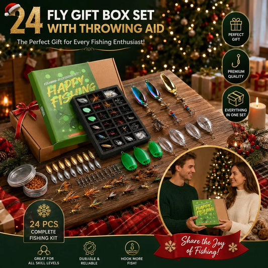 Advent Calendar Fishing-Themed 24-Day Flat Ornaments