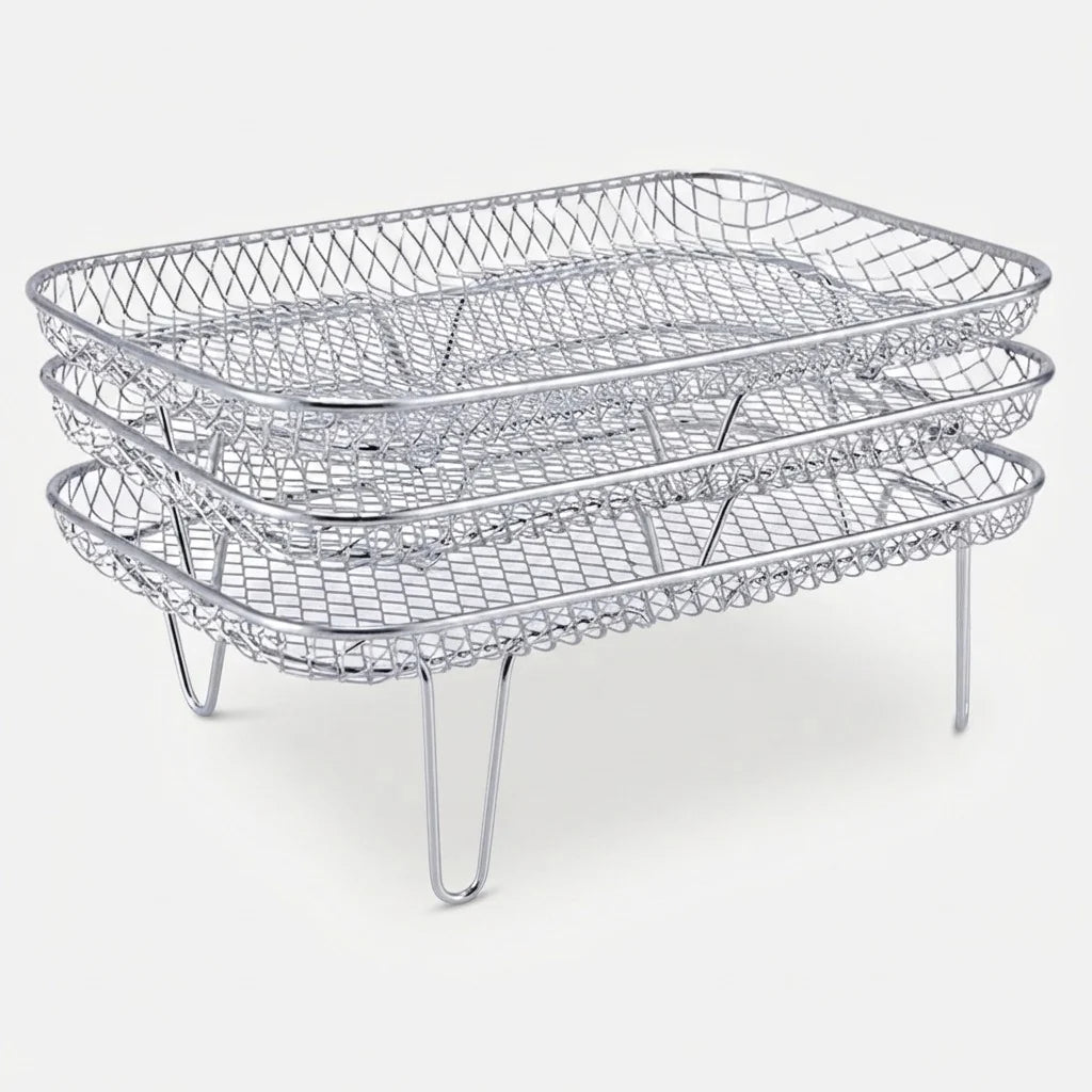 Air Fryer Baskets Stackable Stainless Steel Set of 3