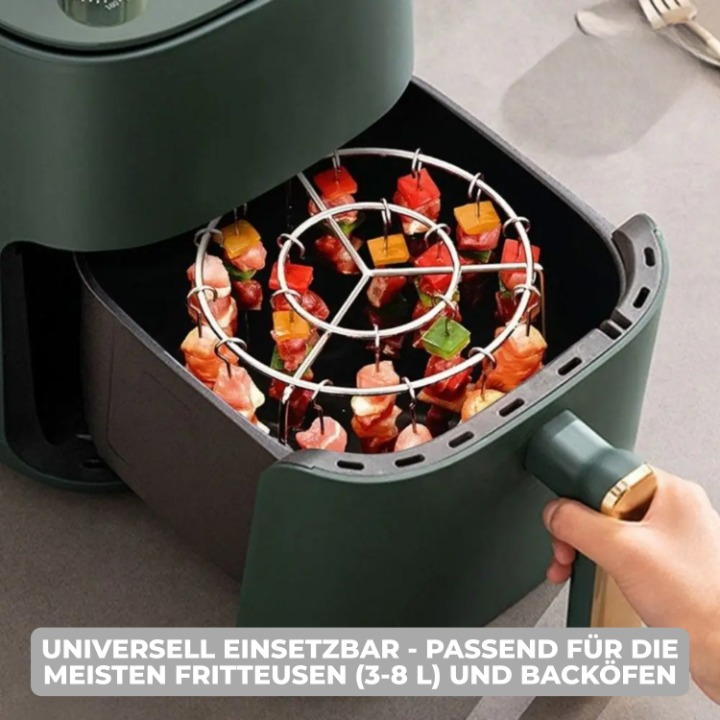 Air Fryer Grill Attachment Nonstick Stainless Steel Dishwasher Safe