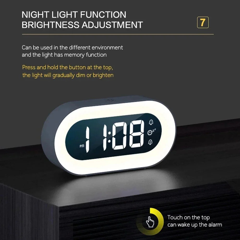 Alarm Clock Gradual Sunrise Light Nature Sounds USB-C Rechargeable