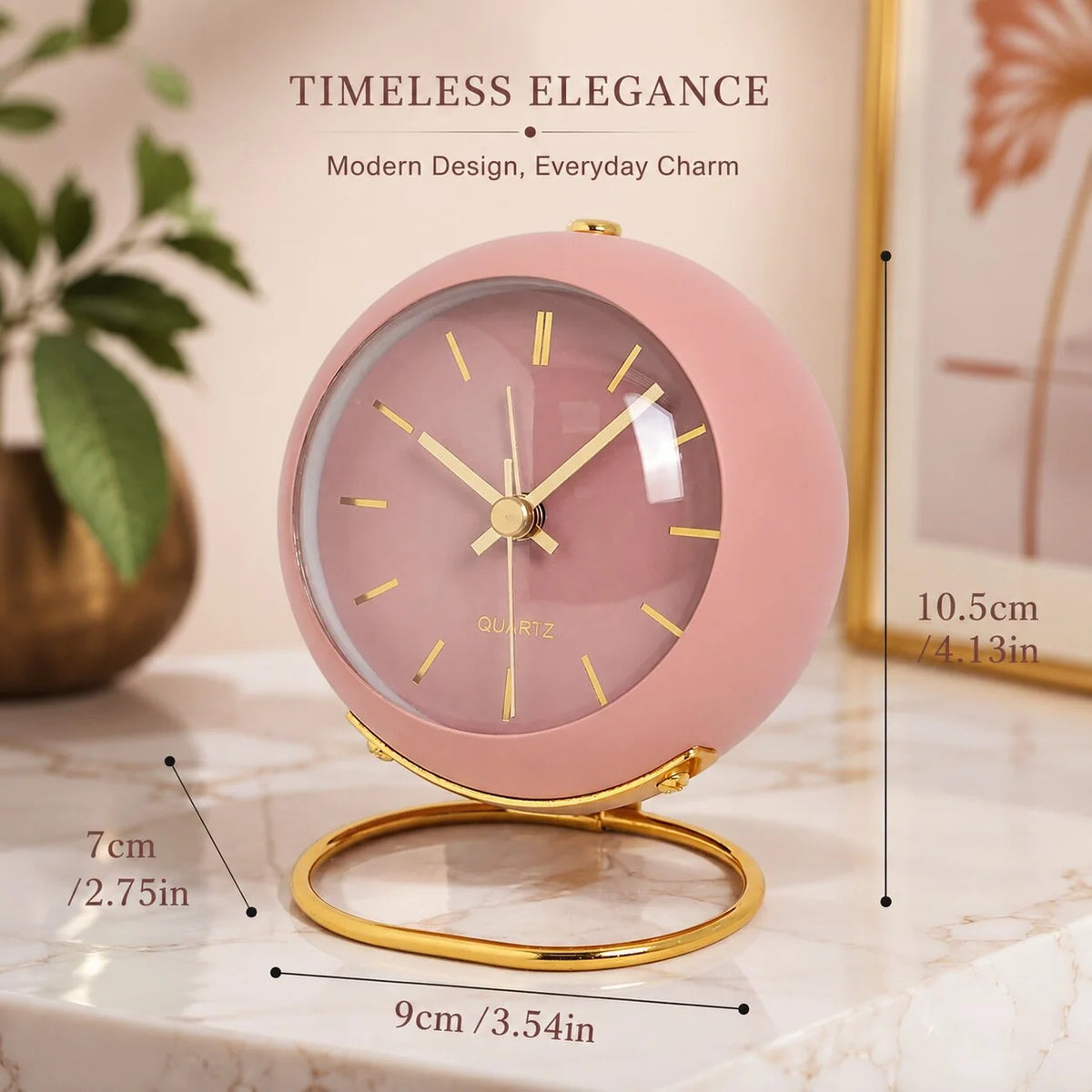 Analogue Alarm Clock Silent Sweep Luminous Hands