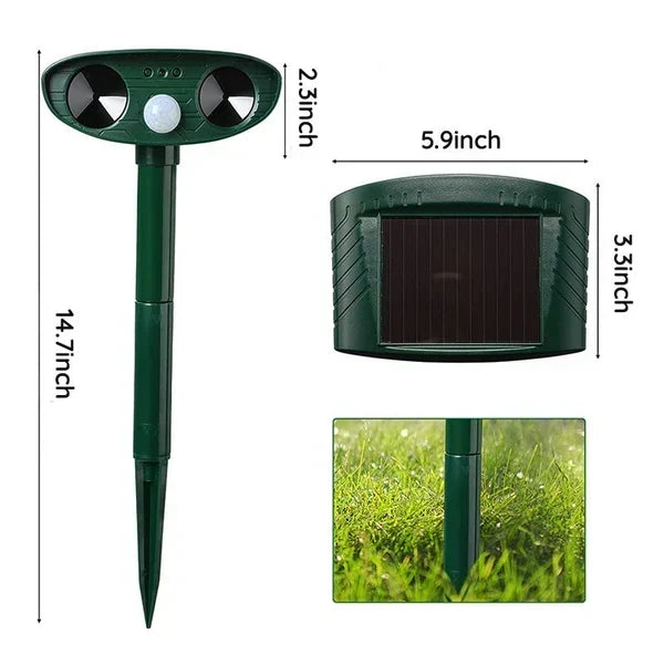 Armadillo Repellent Motion-Activated Solar-Powered Weatherproof