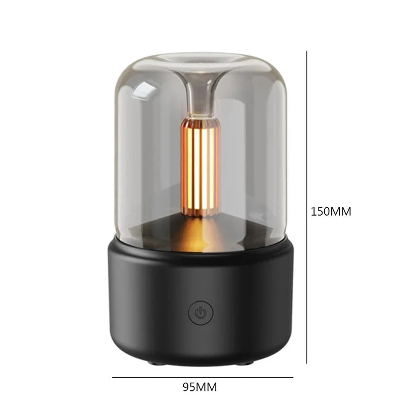 Aroma Diffuser & Humidifier Ultrasonic Candlelight Effect Compact