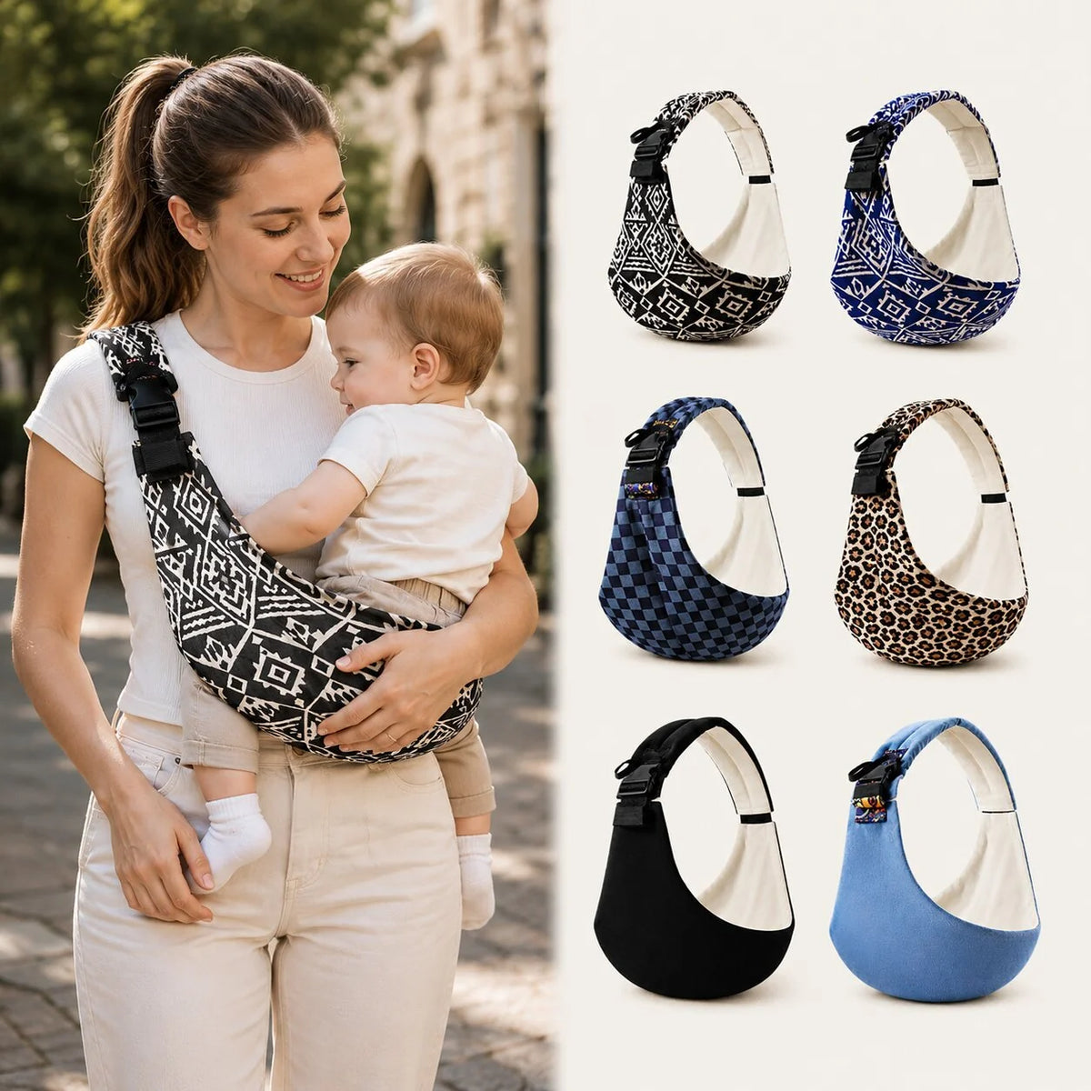 Baby Hip Carrier Ergonomic Seat & Adjustable Straps