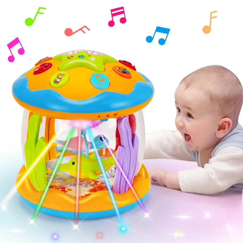 Baby Night Light Projector Rotating Sea Animals & Melodies