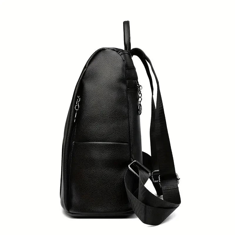 Backpack Convertible 3-Way Hidden Zipper Water-Resistant PU Leather