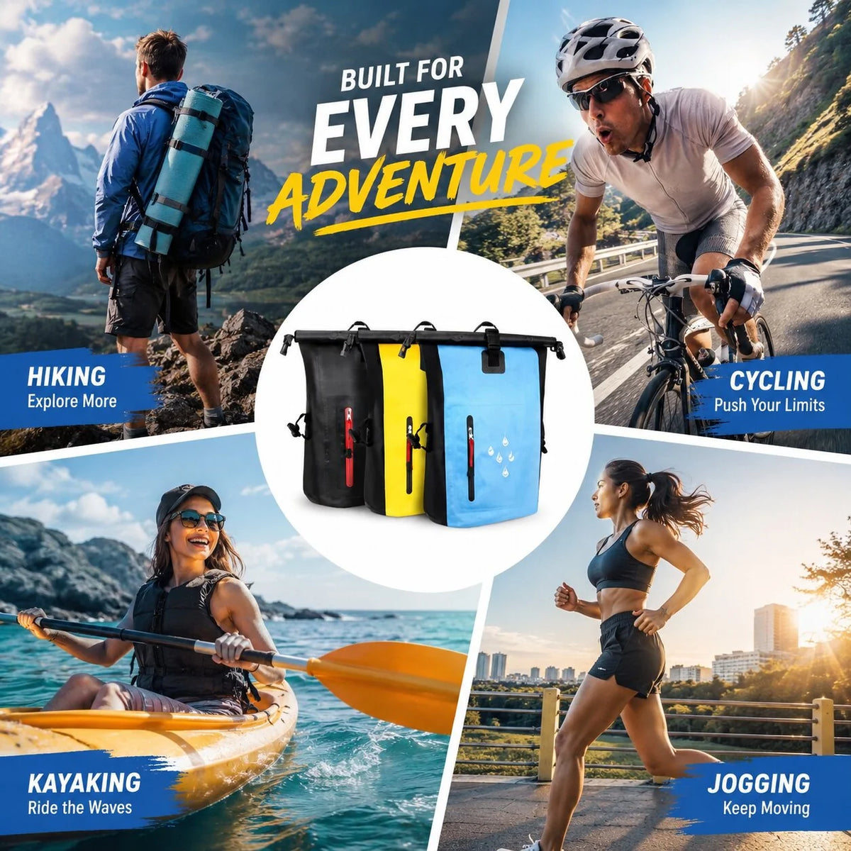 Backpack Water-Resistant Organized Storage Adjustable Straps