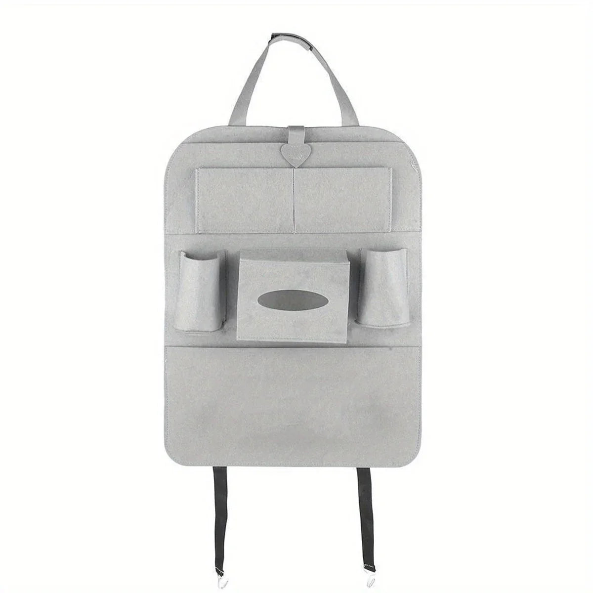 Backseat Organizer Felt Multi-Compartment Adjustable Straps