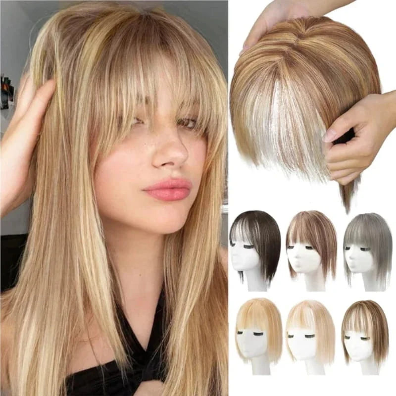 Bangs Hairpiece Synthetic Adjustable Natural-Looking