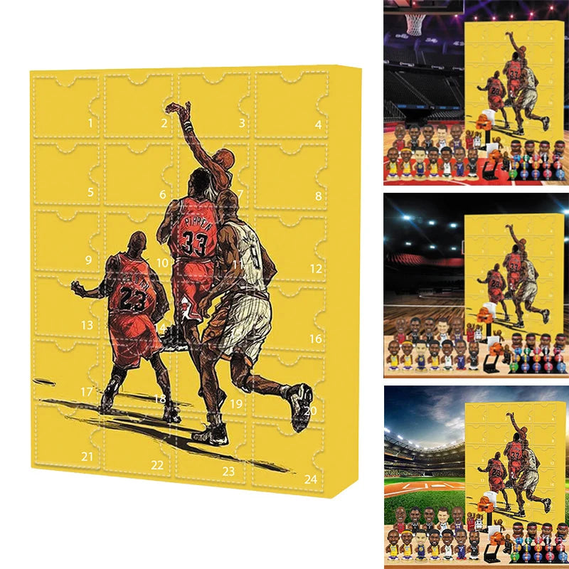 Basketball Advent Calendar 24-Day Collectible Figures & Ornaments