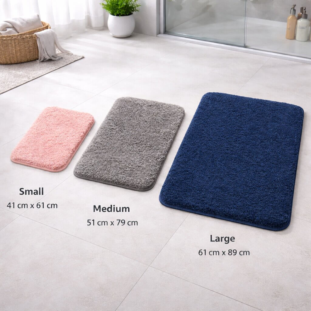 Bath Mat Plush Microfibre Non-Slip Backing
