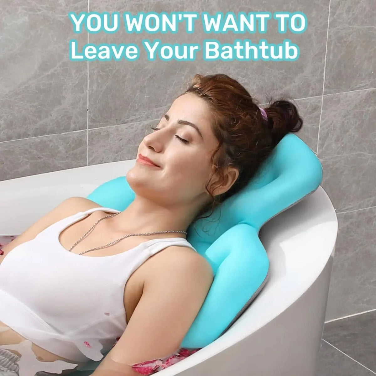 Bath Pillow Full-Body Support Breathable Mesh Suction Cups