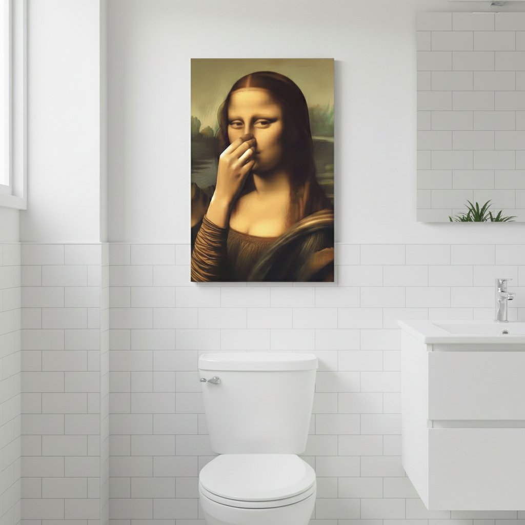 Bathroom Canvas Print Waterproof Pre-Framed Ready-To-Hang