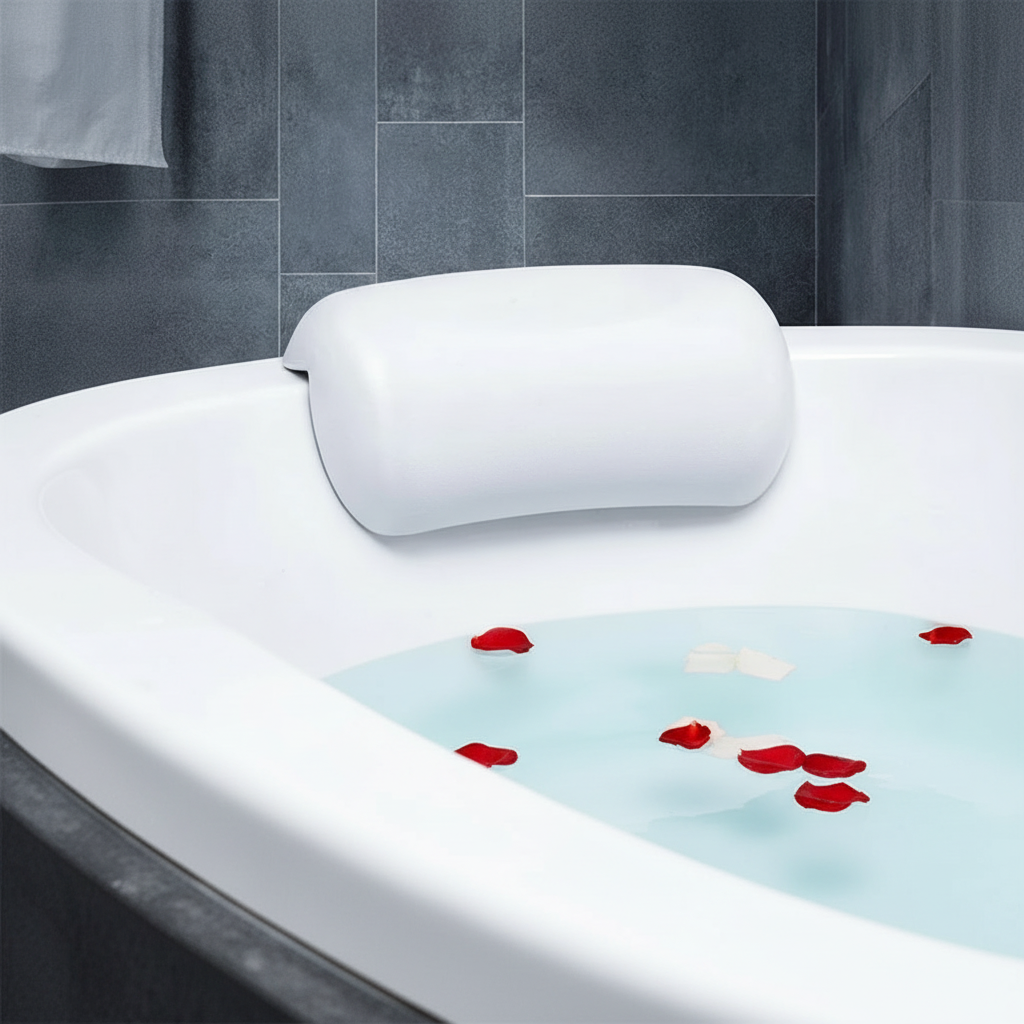 Bathtub Pillow Ergonomic Water-Repellent Suction Cups