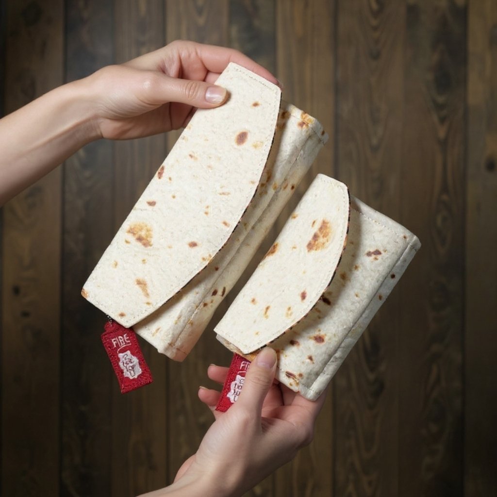 Burrito Wallet Magnetic Closure Holds 12 Cards