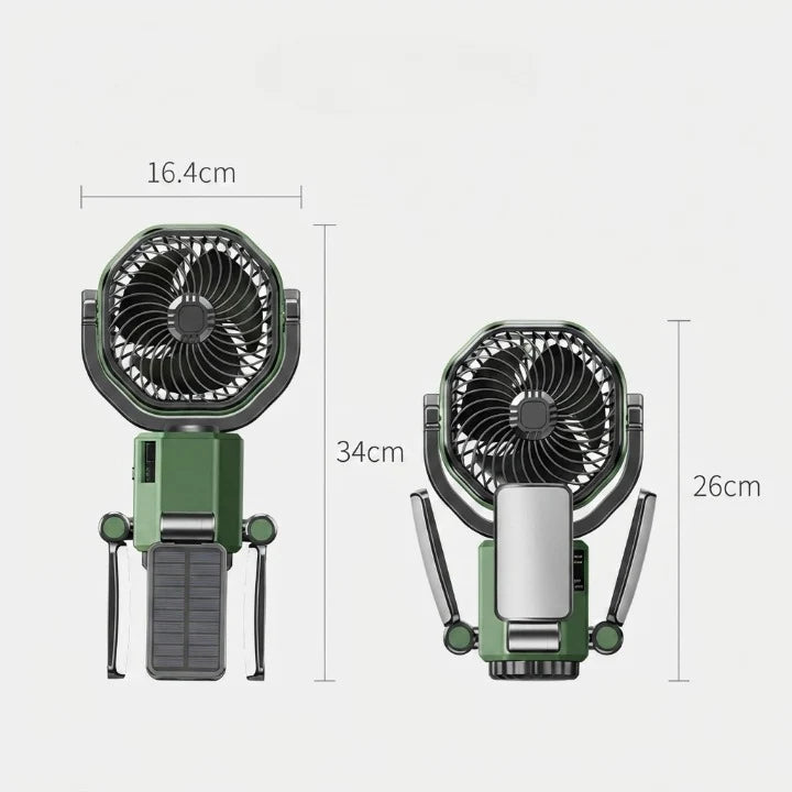 Camping Fan Solar Charging LED Light & Power Bank