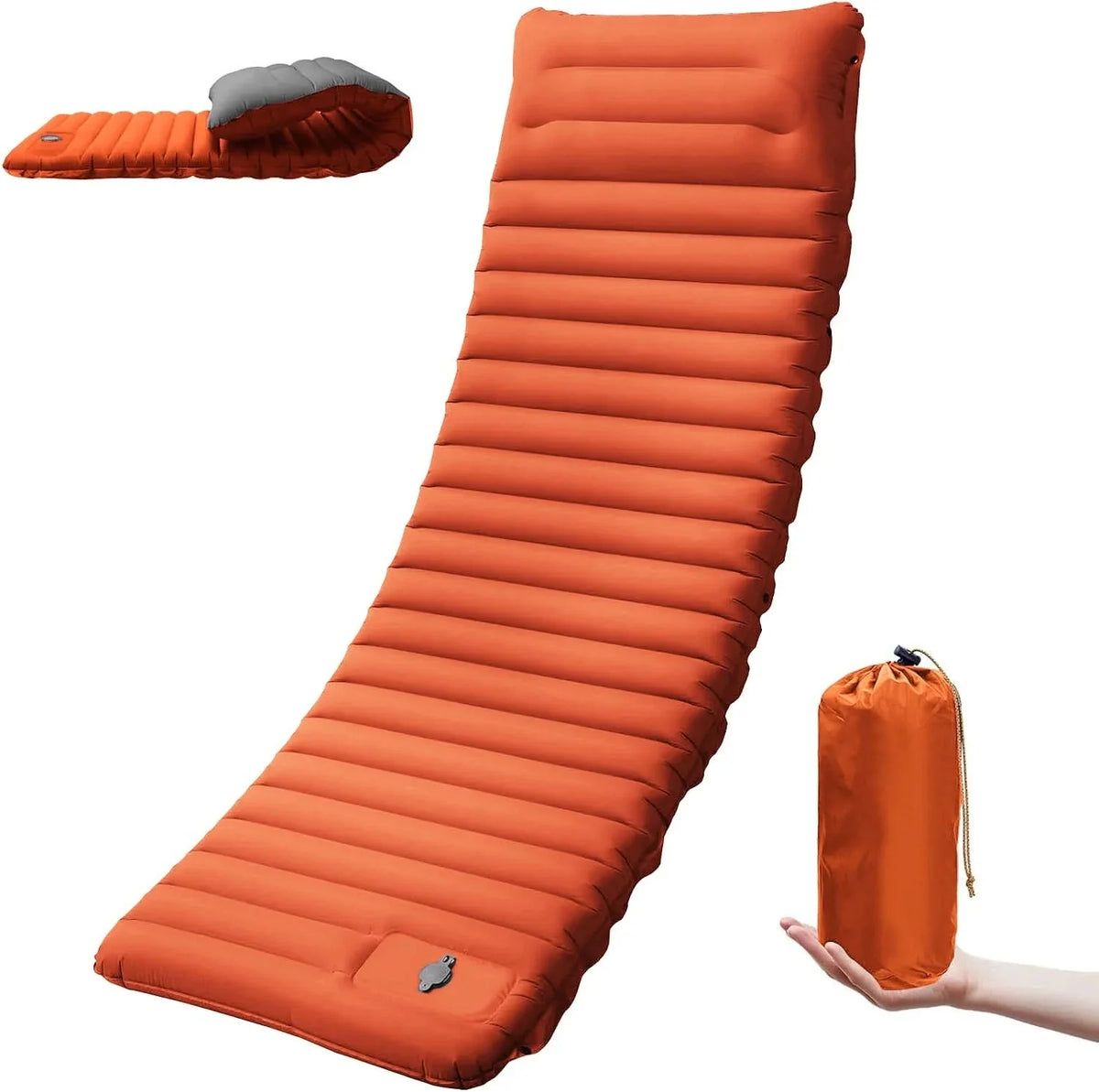 Camping Sleeping Pad Self-Inflating 4-Inch Thick Connectable