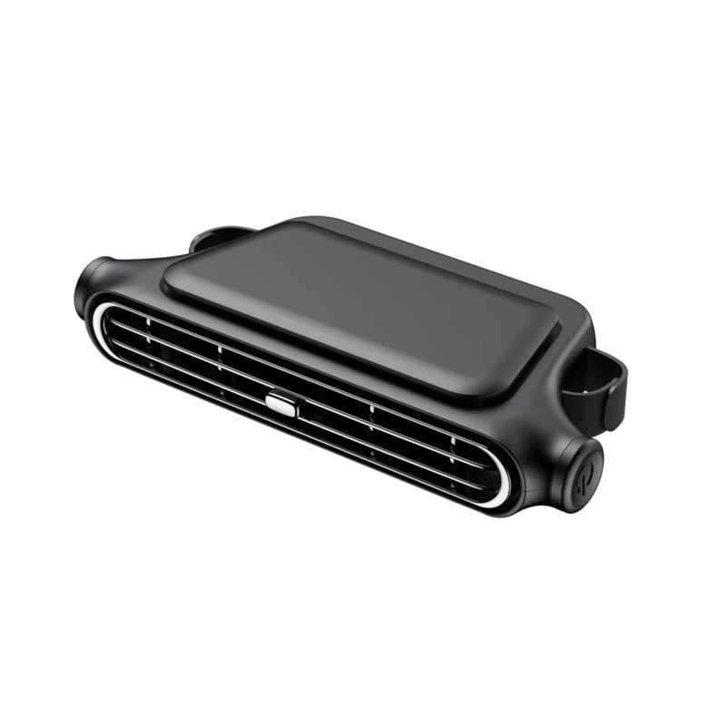 Car Headrest Fan Dual Turbine Adjustable Nozzle Rechargeable