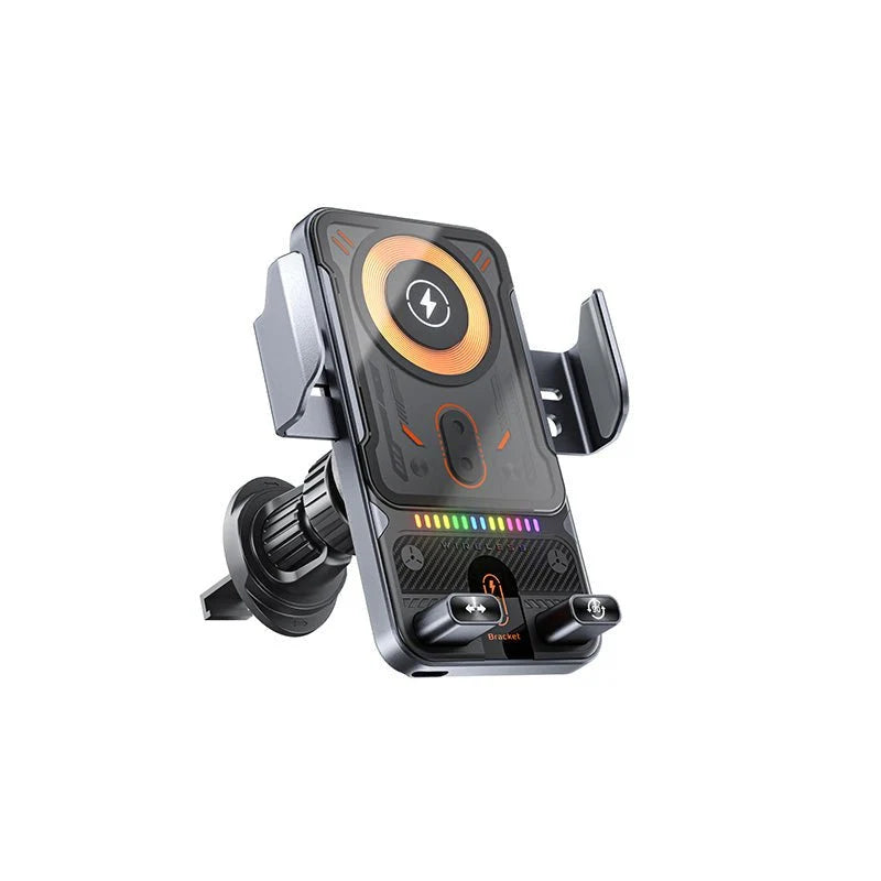 Car Phone Mount Automatic Rotation 15W Wireless Charging