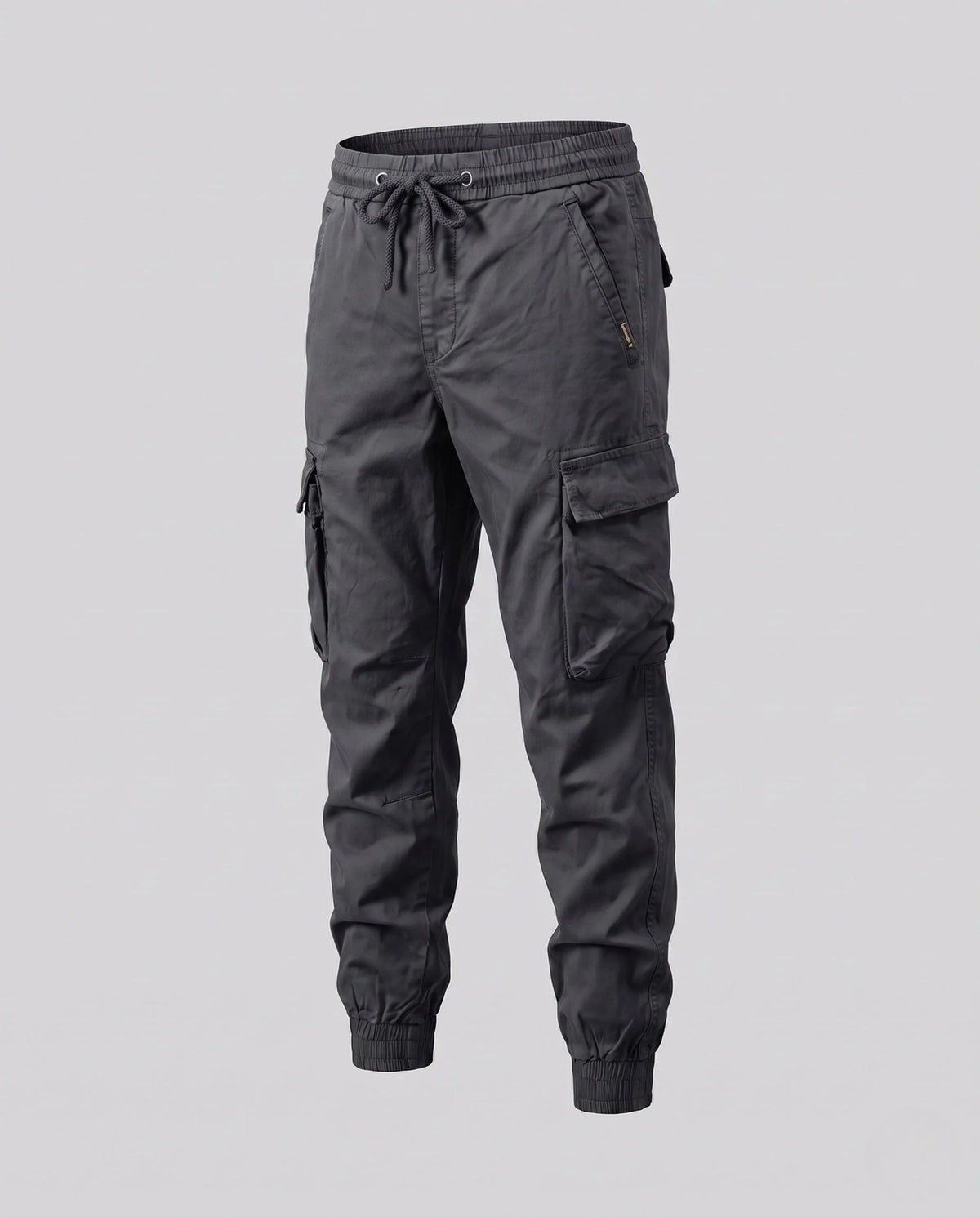 Cargo Pants Elastic Waistband Drawstring Side Pockets