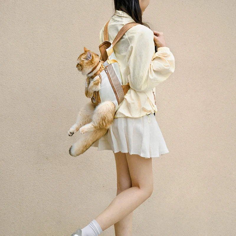Cat Backpack Viewing Window Ventilated Adjustable Straps