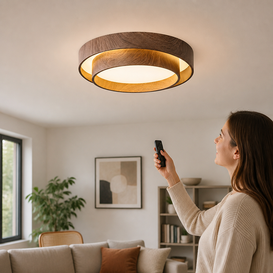Ceiling Light Integrated LED Dimmable Warm Walnut