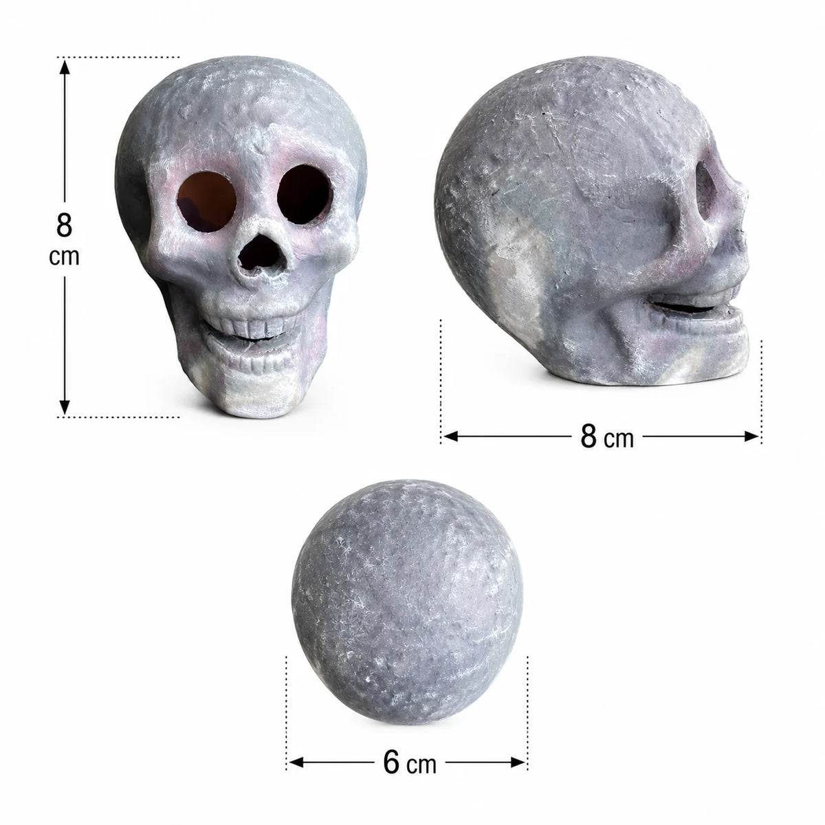 Ceramic Skull Heat-Resistant Flame Effect