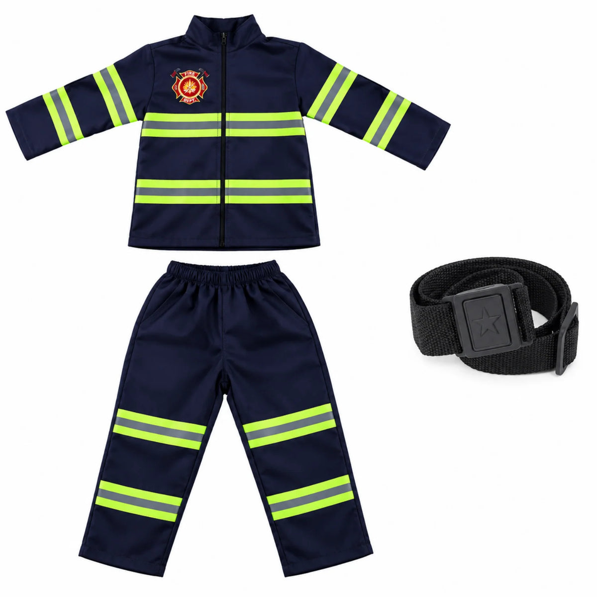 Children’s Firefighter Costume Lightweight Zippered Uniform Selections with Accessories