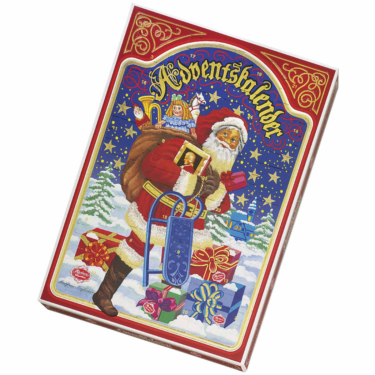 Chocolate Advent Calendar Filled Pralines Nostalgic Design