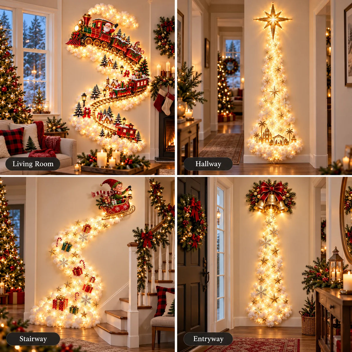 Christmas Wall Light Whimsical Warm Glow