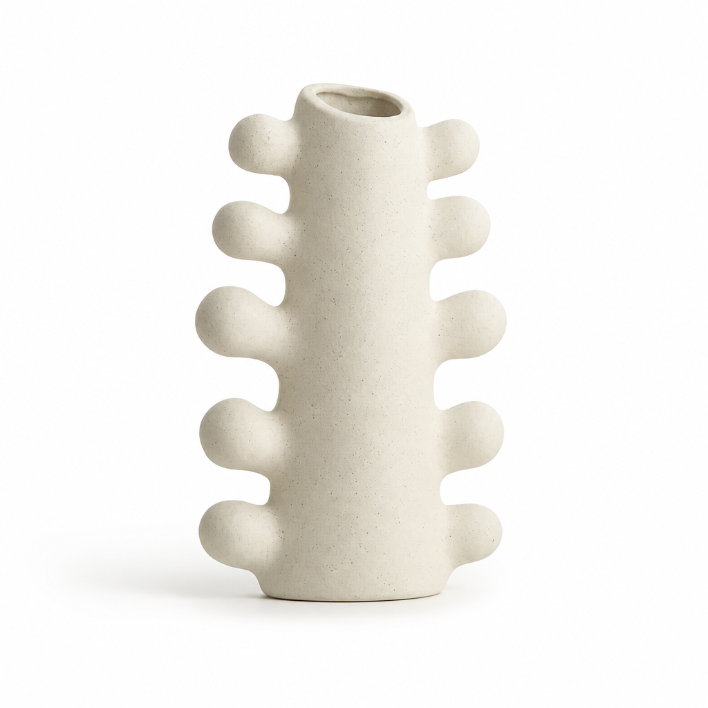 Chrysalis-Inspired Textured Ceramic Vase