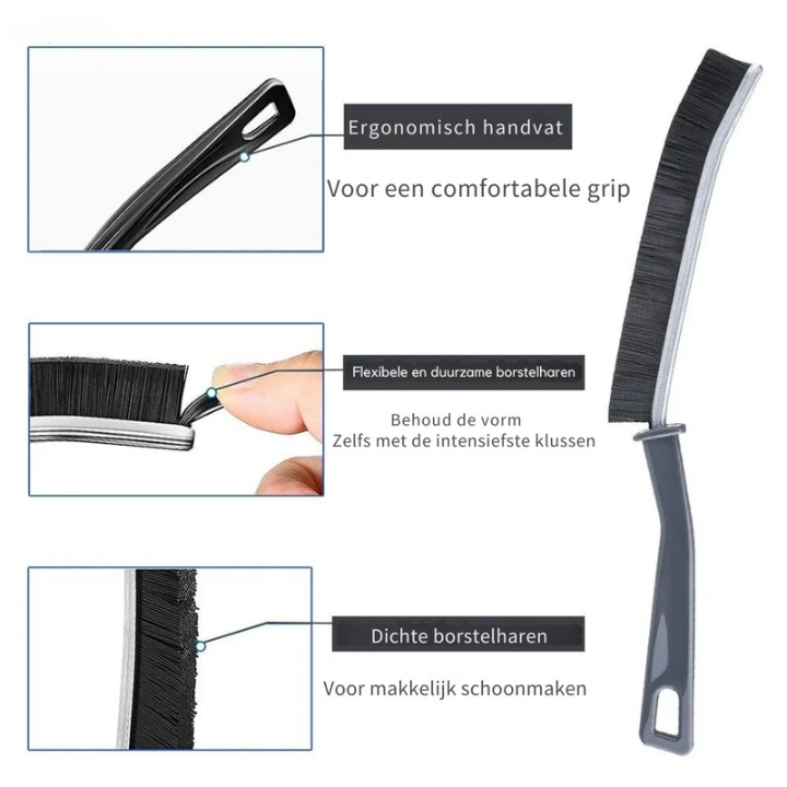 Cleaning Brush Narrow Gap Nylon Bristles Set of 2