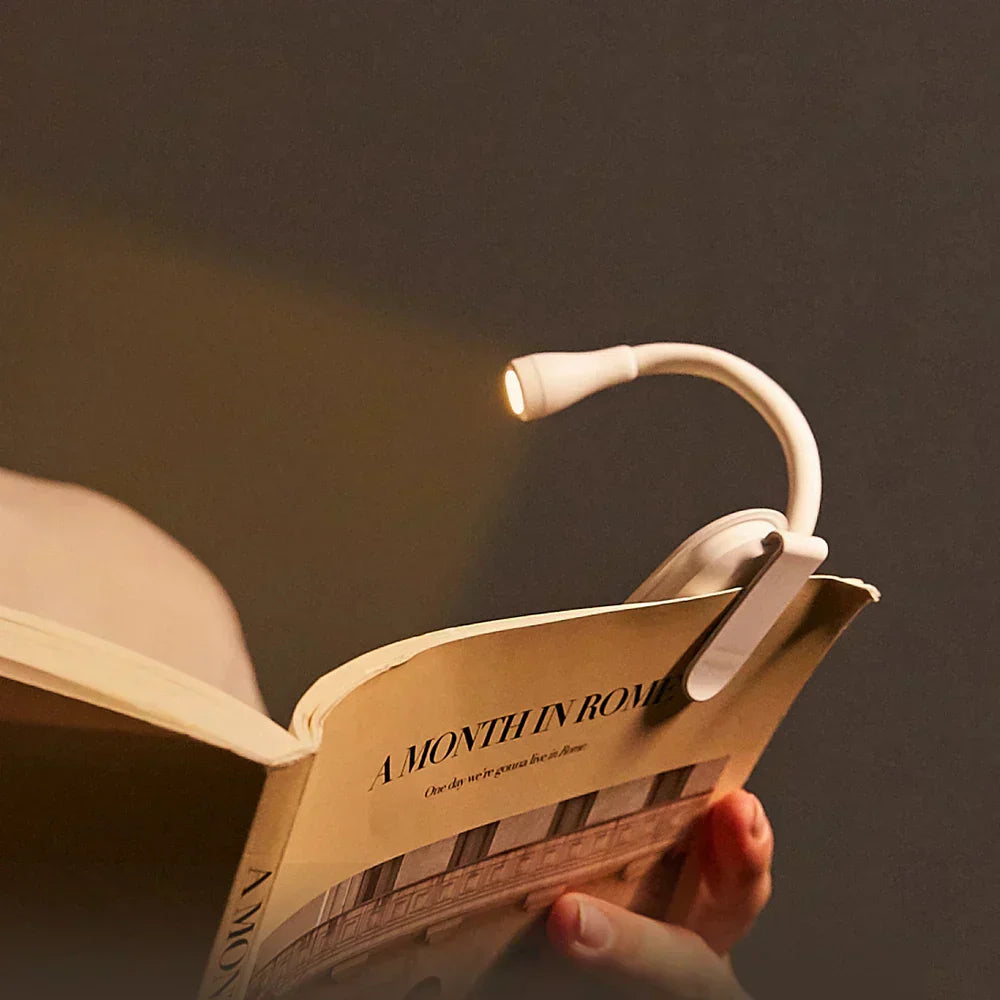Clip-On Book Light Dimmable Touch Sensor USB Rechargeable