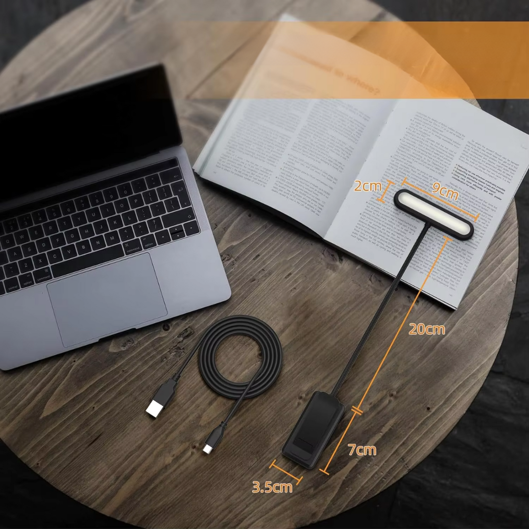 Clip Reading Lamp Adjustable Color Temp USB Rechargeable