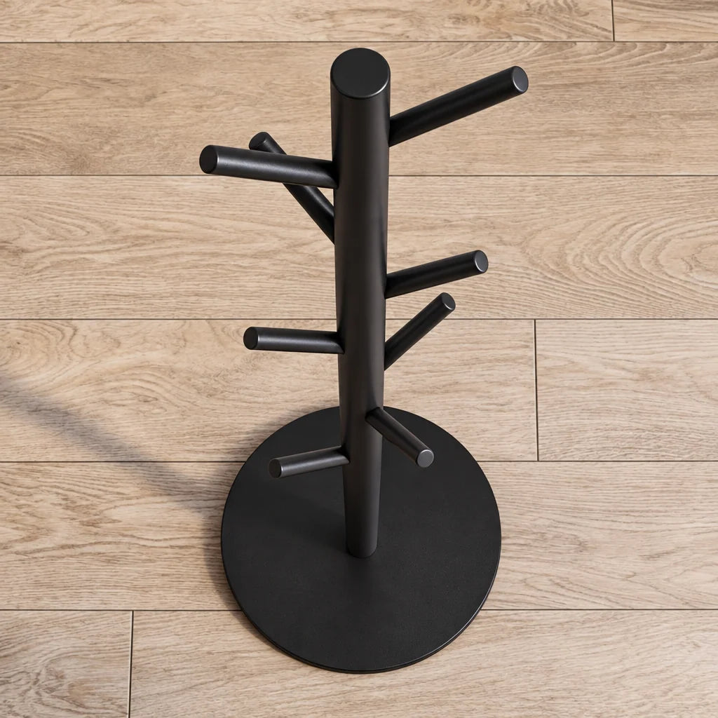 Coat Rack Freestanding Metal 8 Hooks Weighted Base