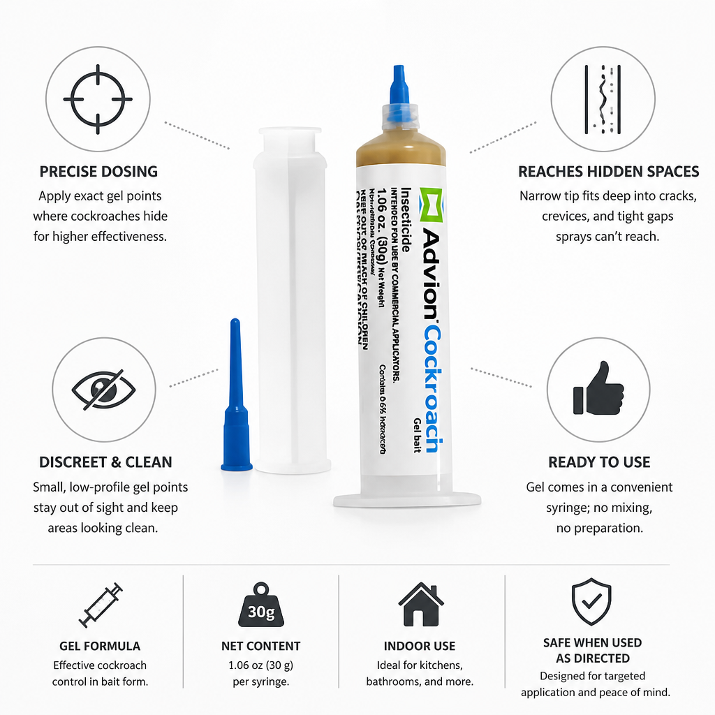 Cockroach Gel Bait Precise Dosing Syringe 30g