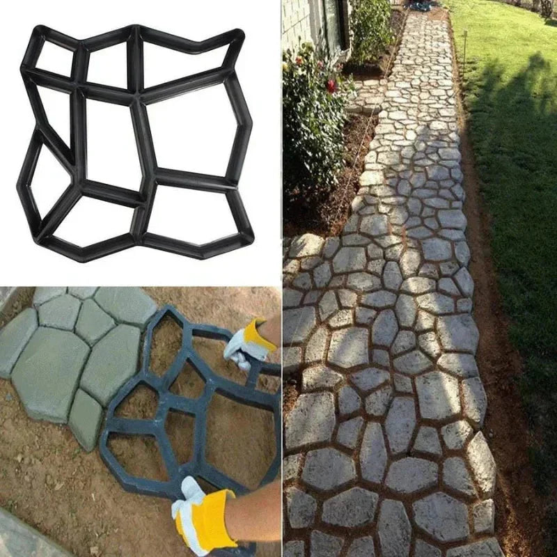 Concrete Path Stencil Reusable ABS Plastic Three Patterns