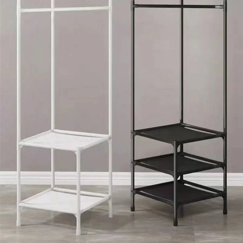Corner Clothes Rack Steel Space-Saving Open Design