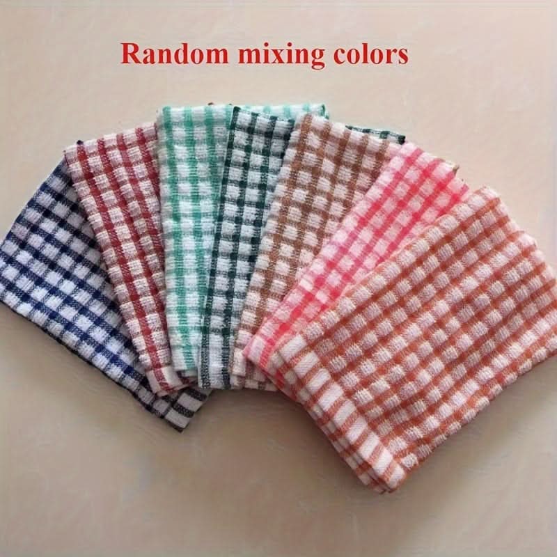 Cotton Kitchen Towels Absorbent Quick-Drying Reusable