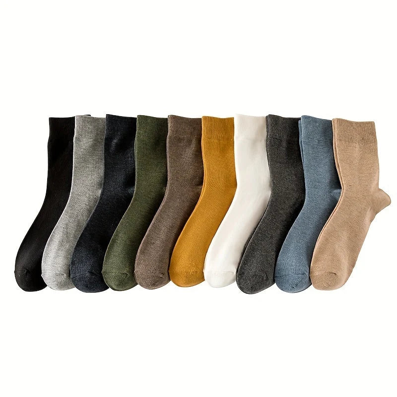 Crew Socks Cotton Blend Set of 10 Pairs