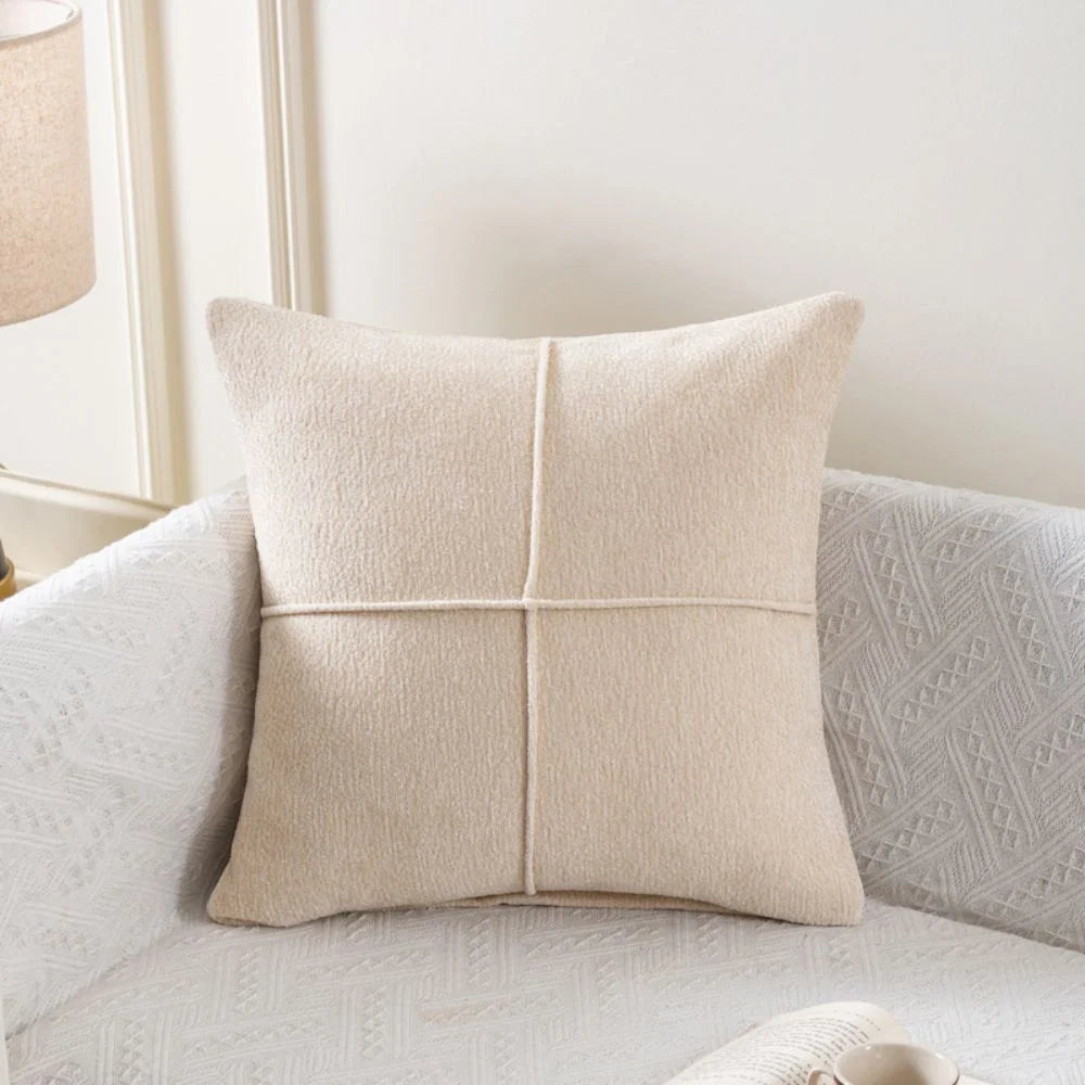 Cushion Cover Soft Microfiber Stitched Panel Machine Washable