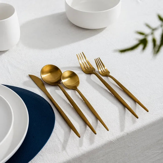 Cutlery Set Matte Stainless Steel Dishwasher Safe