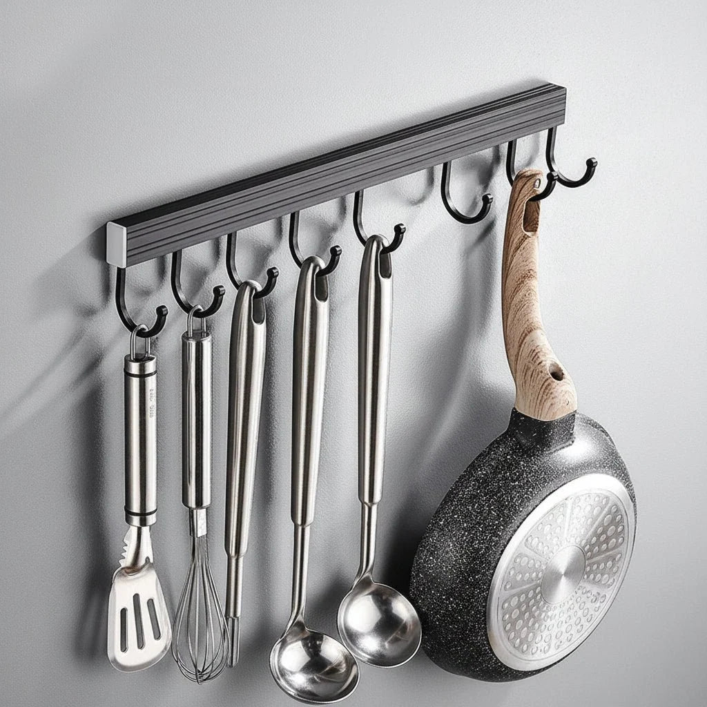 Cutting Board & Utensil Organizer Wall-Mounted Stainless Steel