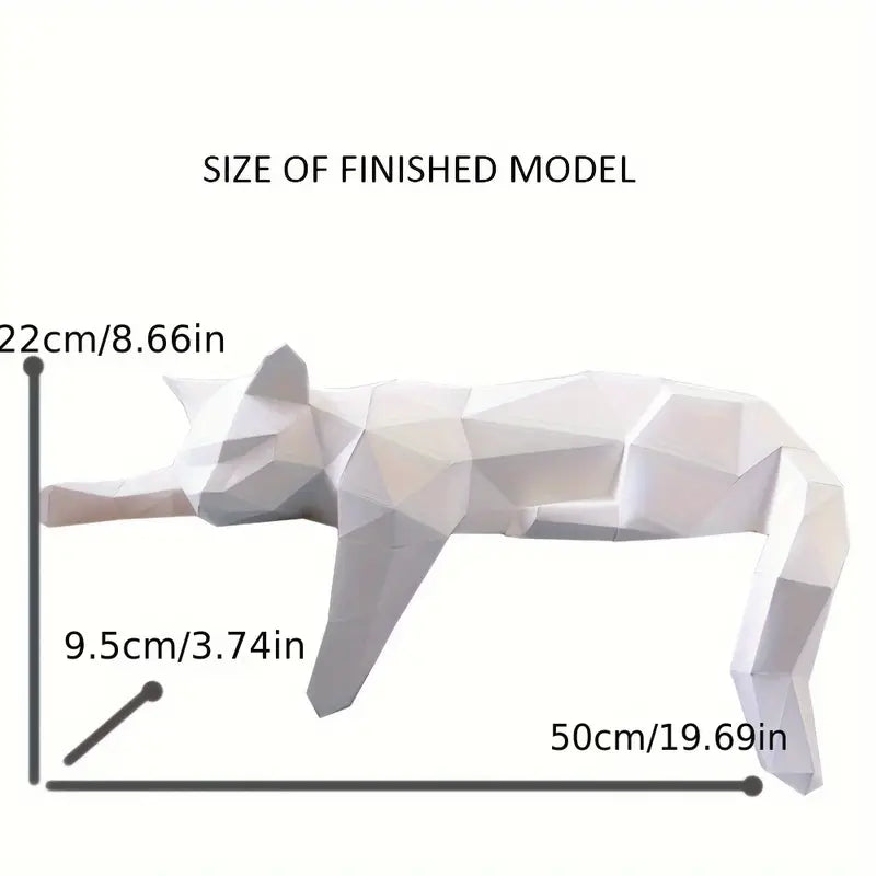 Decorative Cat Figurine Modern Minimalist Paper Material