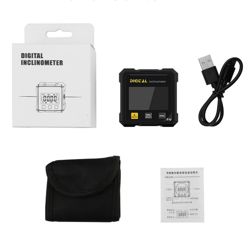 Digital Level 360° Measurement Magnetic Base & Backlit LCD